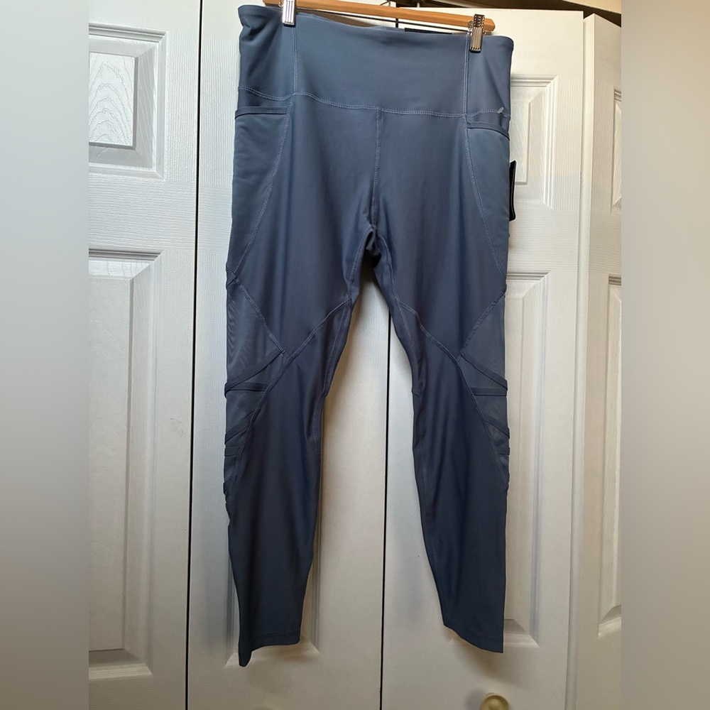 RBX Workout Leggings, Periwinkle, Size XL